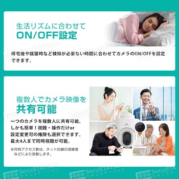 SecuSTATION パンチルト防犯カメラ500万画素コンパクトモデル SecuSTATION