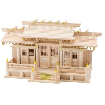 すぐにお祀りできる定番神棚セット【神棚板・神具・榊・塩・米付き】 神棚の里