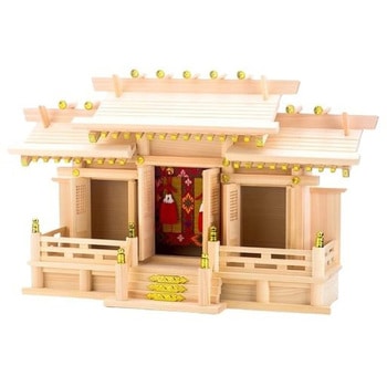 すぐにお祀りできる定番神棚セット【神棚板・神具・榊・塩・米付き】 神棚の里