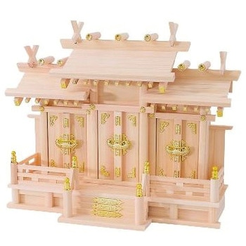すぐにお祀りできる定番神棚セット【神棚板・神具・榊・塩付き】 神棚の里