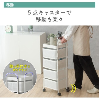 monowa008 4段 キッチンワゴン 大河商事
