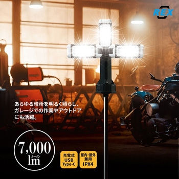 スタンド付三つ葉ライト7000 日動工業