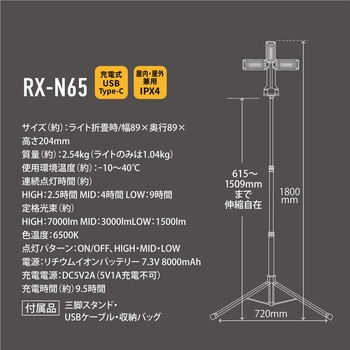スタンド付三つ葉ライト7000 日動工業