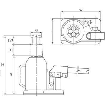 MH-100Y オイルジャッキ 1台 マサダ製作所 【通販サイトMonotaRO】