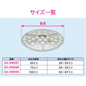 これエエやん 万能排水アミ 調節 穴隠し GAONA(ガオナ)