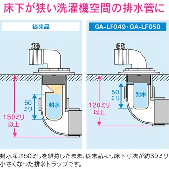 ガオナ 洗濯機排水トラップ コンパクト GAONA(ガオナ)