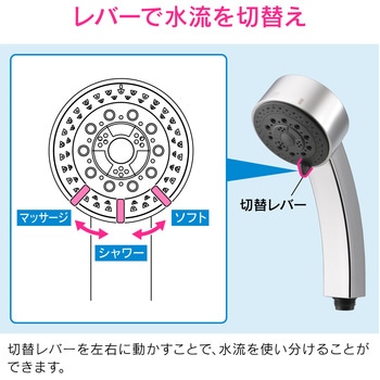 これエエやん シャワーヘッド 3段切替 マッサージ 高級感 GAONA(ガオナ)