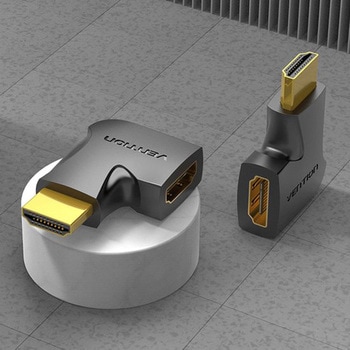 HDMI90度オス-メス垂直フラットアダプター VENTION