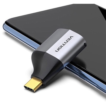 USB Type-C-HDMIアダプター/グレーアルミニウム合金タイプ VENTION