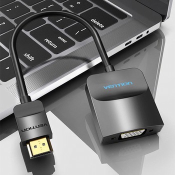 メスオーディオポートと電源を備えたHDMI - VGAコンバーター VENTION