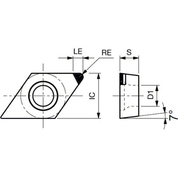 チップ 1QP-DCGT-NS タンガロイ