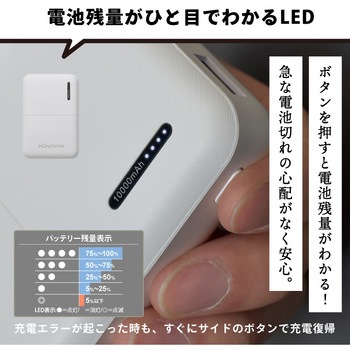 monowa003 10000mAh モバイルバッテリー 大河商事