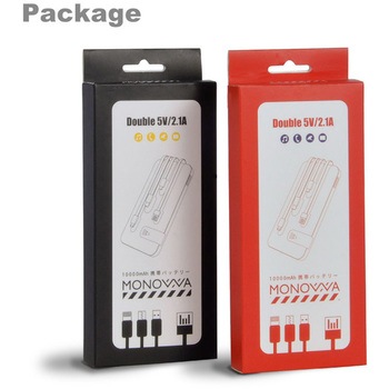 monowa005 4台同時充電可能 10000mAh モバイルバッテリー 大河商事