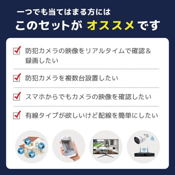 800万画素(4K)人検知AI付きPoEタイプNVR防犯カメラセット ブロードウォッチ