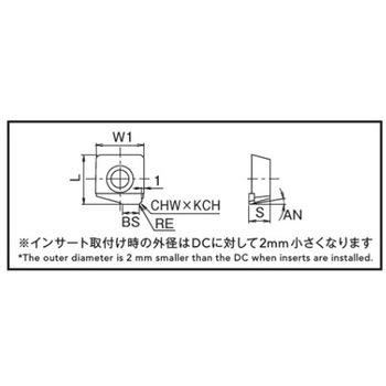 Phoenix(フェニックス) PFDC用 インサート DM001 (単結晶ダイヤモンド) OSG(オーエスジー)