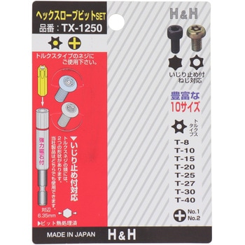 ヘックスローブビットSET H&H