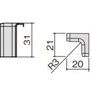 コーナーキャップ入隅 スマート幅木 Panasonic(パナソニック)