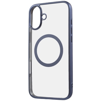 iPhone 16 Plus Like standard MagSafe対応 マグネットアクセサリー対応 衝撃吸収 バンパー マット メタリック ハイブリッドケース / ライトブルー レイ・アウト