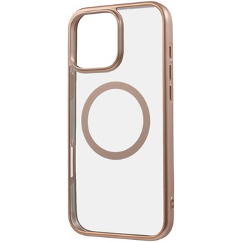 iPhone 16 Pro Max Like standard MagSafe対応 マグネットアクセサリー対応 衝撃吸収 バンパー マット メタリック ハイブリッドケース / ピンクゴールド レイ・アウト