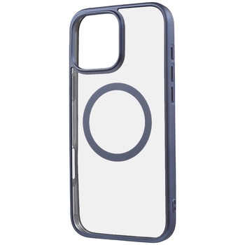 iPhone 16 Pro Max Like standard MagSafe対応 マグネットアクセサリー対応 衝撃吸収 バンパー マット メタリック ハイブリッドケース / ライトブルー レイ・アウト