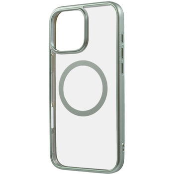 iPhone 16 Pro Max Like standard MagSafe対応 マグネットアクセサリー対応 衝撃吸収 バンパー マット メタリック ハイブリッドケース / ライトグリーン レイ・アウト