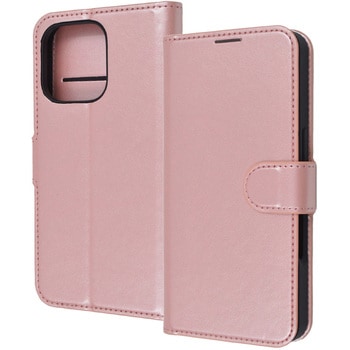 iPhone 16 Pro Like standard 耐衝撃 マグネットベルト シンプル 手帳型レザーケース / シャイニーピンク レイ・アウト