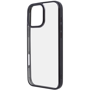 iPhone 16 Pro Max Like standard 衝撃吸収 バンパー メタリック ハイブリッドケース / ブラック レイ・アウト