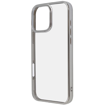 iPhone 16 Pro Max Like standard 衝撃吸収 バンパー メタリック ハイブリッドケース / シルバー レイ・アウト