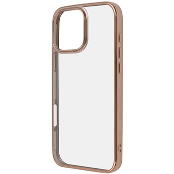 iPhone 16 Pro Max Like standard 衝撃吸収 バンパー メタリック ハイブリッドケース / ピンクゴールド - レイ・アウト