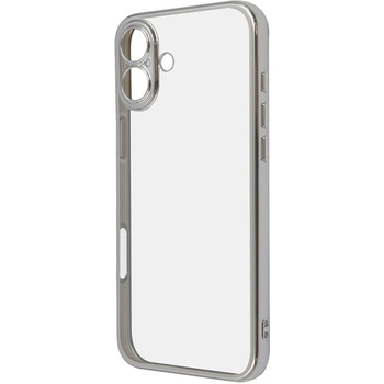 iPhone 16 Plus Like standard 精密設計 カメラ保護 衝撃吸収 バンパー メタリック TPUソフトケース / シルバー - レイ・アウト