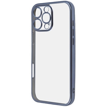 iPhone 16 Pro Max Like standard 精密設計 カメラ保護 衝撃吸収 バンパー メタリック TPUソフトケース / ライトブルー レイ・アウト