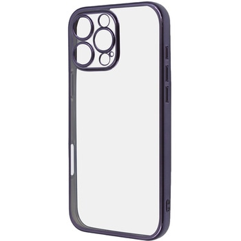 iPhone 16 Pro Max Like standard 精密設計 カメラ保護 衝撃吸収 バンパー メタリック TPUソフトケース / パープル レイ・アウト