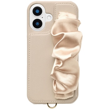 Classy Scrunchie Case for iPhone 16 (beige) ユニケース