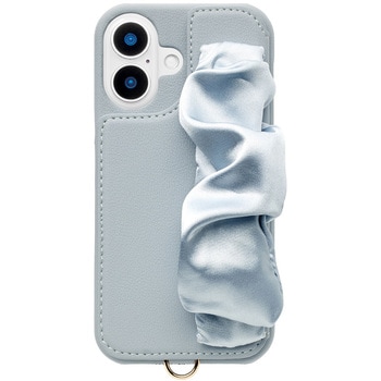 Classy Scrunchie Case for iPhone 16 (pale blue) ユニケース