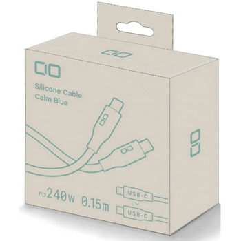 CIO Mate シリコンケーブル240W CtoC 0.15m カームブルー Mate