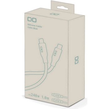 CIO Mate シリコンケーブル240W CtoC 1m カームブルー Mate