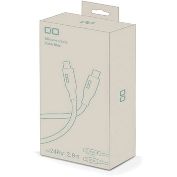 CIO Mate シリコンケーブル240W CtoC 2m カームブルー Mate