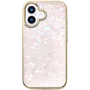 Glass Shell Case for iPhone 16 (pink) ユニケース