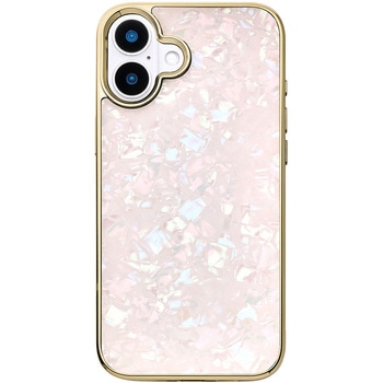Glass Shell Case for iPhone 16 Plus (pink) ユニケース