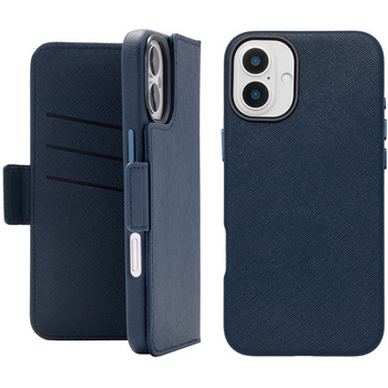 2Way Mag Flip Case for iPhone 16 Plus (navy) ユニケース