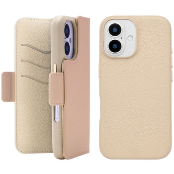 2Way Mag Flip Case for iPhone 16 (pink) ユニケース