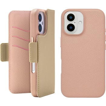 2Way Mag Flip Case for iPhone 16 (beige) ユニケース