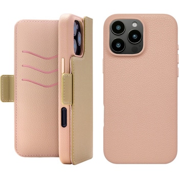 2Way Mag Flip Case for iPhone 16 Pro Max beige) ユニケース