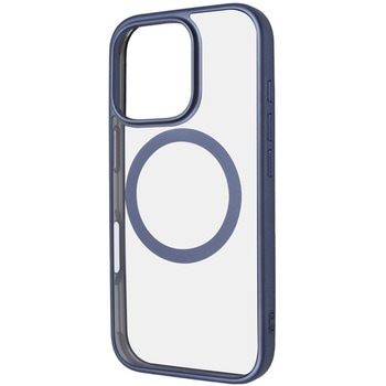 iPhone 16 Pro Like standard MagSafe対応 マグネットアクセサリー対応 衝撃吸収 バンパー マット メタリック ハイブリッドケース / ライトブルー レイ・アウト