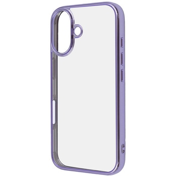 iPhone 16 Like standard 衝撃吸収 バンパー メタリック ハイブリッドケース / ラベンダー レイ・アウト