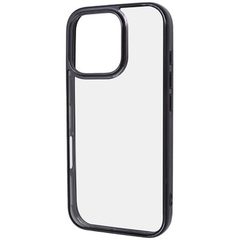 iPhone 16 Pro Like standard 衝撃吸収 バンパー メタリック ハイブリッドケース / ブラック レイ・アウト