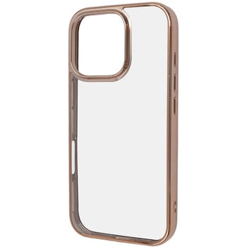 iPhone 16 Pro Like standard 衝撃吸収 バンパー メタリック ハイブリッドケース / ピンクゴールド レイ・アウト