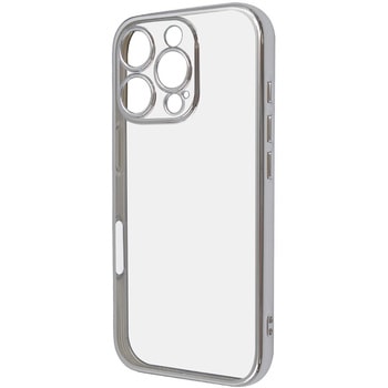 iPhone 16 Pro Like standard 精密設計 カメラ保護 衝撃吸収 バンパー メタリック TPUソフトケース / シルバー - レイ・アウト