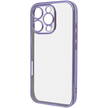 iPhone 16 Pro Like standard 精密設計 カメラ保護 衝撃吸収 バンパー メタリック TPUソフトケース / ラベンダー レイ・アウト