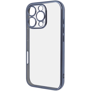 iPhone 16 Pro Like standard 精密設計 カメラ保護 衝撃吸収 バンパー メタリック TPUソフトケース / ライトブルー - レイ・アウト